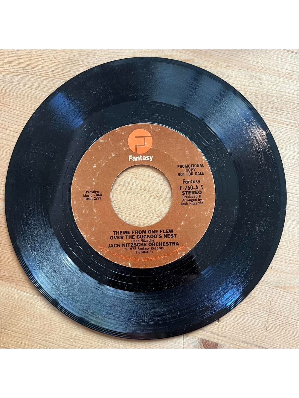 Jack Nitzsche Orchestra-Theme from one flew over the Cuckoo's Nest 45rpm VG+ R12